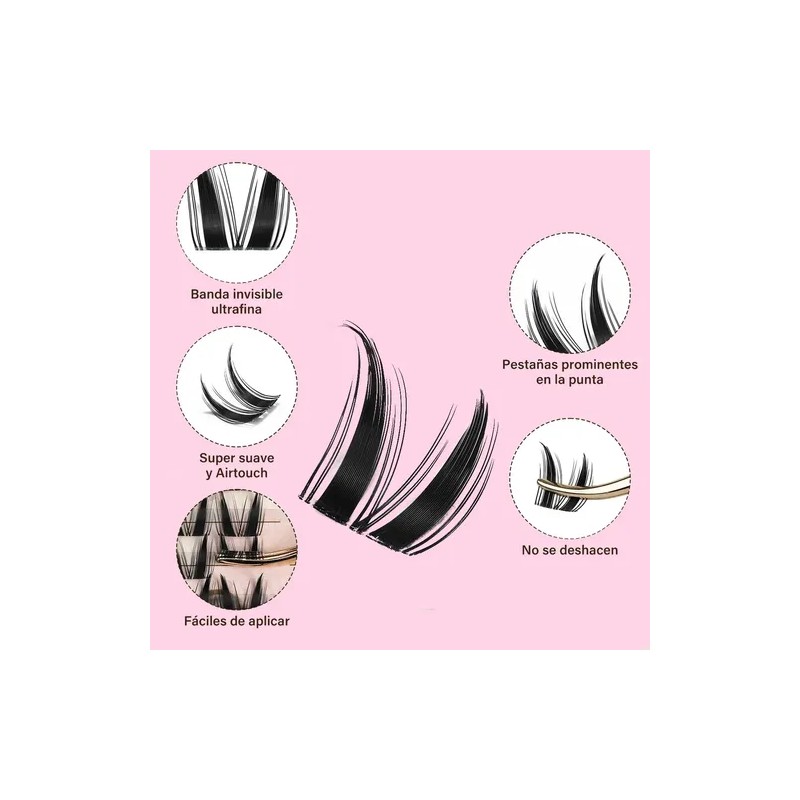 Kit De Cat Eye Pestañas,8-18mm,extensión De Pestañas