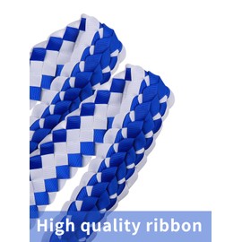 TFTAFAN Graduation Leis Grad 2024 money lei Graduation Leis Graduation Necklace Braided Necklaces For High School College Graduation DIY Decors Party Supplies (Blue and white, 1)