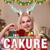 CAKURE Light Up Christmas Hair Clips Branches Hair Barrettes LED
