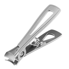 WOONEKY 1pc Stainless Steel Nail Clippers for Seniors Lux Grip Nail Clipper Fingernail Clipper Ergonomic Design