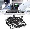 Pack of 50 M3 Countersunk Screws DIN 965 Black Galvanised