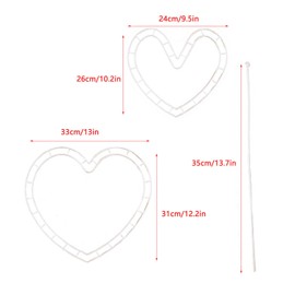 ArrErr 6 Set Flower Bouquet Shaper Heart Shape Floral Cage Rose Stem Holder Flower Arrangement Stand for Fresh Roses Her Gift Birthday Girlfriend Valentines Mothers Day Anniversary Wedding Flowers