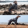 Small Dog Raincoat Adjustable with 4 Legs Waterproof Windproof Reflective