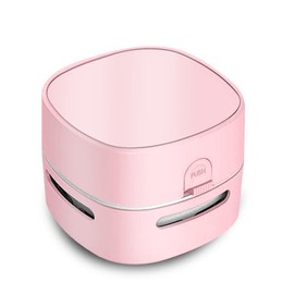 ODISTAR Aspirador de pó de mesa, mini varredor de poeira de mesa, economia de energia, alta resistência até 400 minutos, design rotativo de 360º para teclado/casa/escola/escritório (rosa)