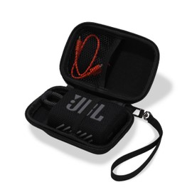 Ginsco Hard Shell Case Compatible with JBL GO 4/GO 3 Bluetooth Speaker, Portable Carrying Case, Compact Travel Storage Case, Water-Resistant Protective Case with Detachable Strap