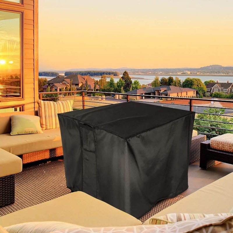 TwoPone Fire Pit Cover Square - Waterproof Windproof Anti-UV Heavy