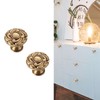 CcHhyyt 2 Pack Brass Cabinet Knobs Antique Floral Pattern Cupboard