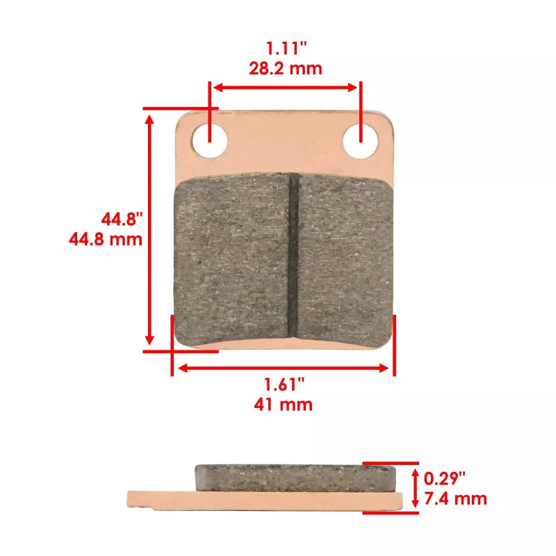 Caltric Brake Pads for Yamaha Kodiak 400 YFM400 Front Rear