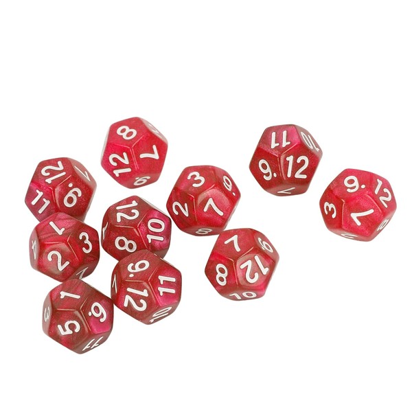 12 Sided Dice, Comfortable Touch Fade Resistant 40pcs Prevent Oxidation
