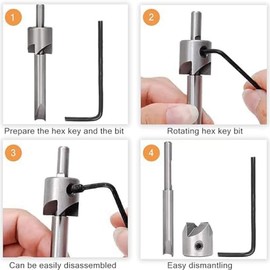 Dropfree 7Pcs Pen Barrel Trimmer Kit Pen Barrel Trimming System Mill Trimmer Set, Cutting Sleeve Adapter Hex Key Wrench Spare Parts Accessories
