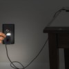 Black Wall Outlet Receptacle with Night Light,Electrical Receptacle Outlets,15A 125V,