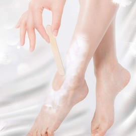 100pc Disposable Wooden Waxing Spatulas, Wax Applicator Sticks for Body Hair Removal, Professional Tongue Depressors Flat Round Ended