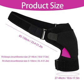 1Pc Adjustable Rotator Cuff Shoulder Brace Compression Sleeve, Shoulder Support Brace & Rotator Cuff for Men or Women