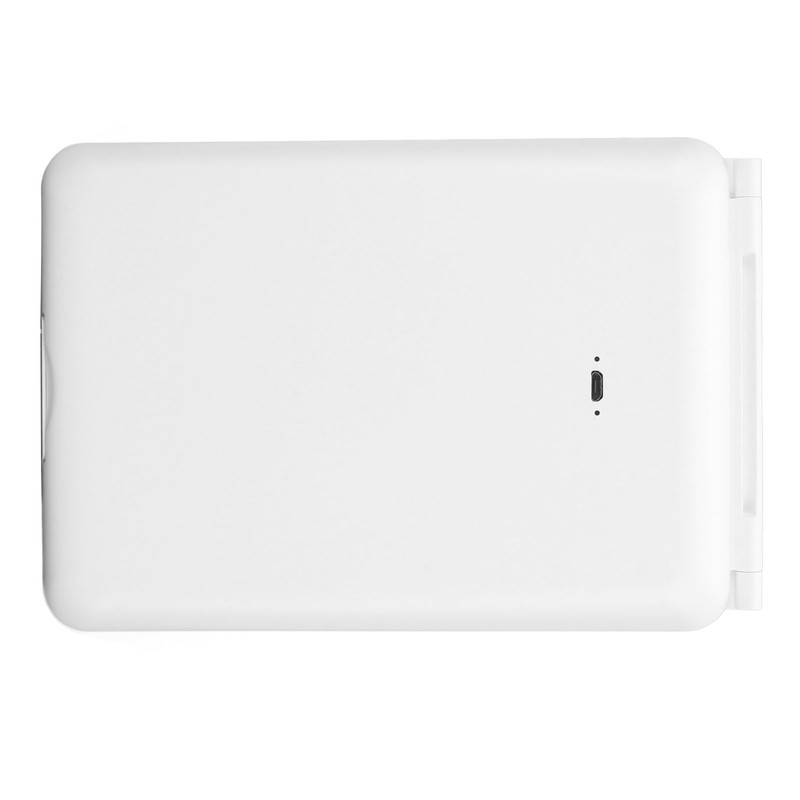 Lighted Makeup Mirror White Rechargeable ABS Housing Adjustable Brightness Portable