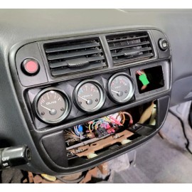 CBC 3 Angle Gauge Pod Radio Triple 52mm EK EG EF 88-98 Civic Del Sol LHD RHD Stereo