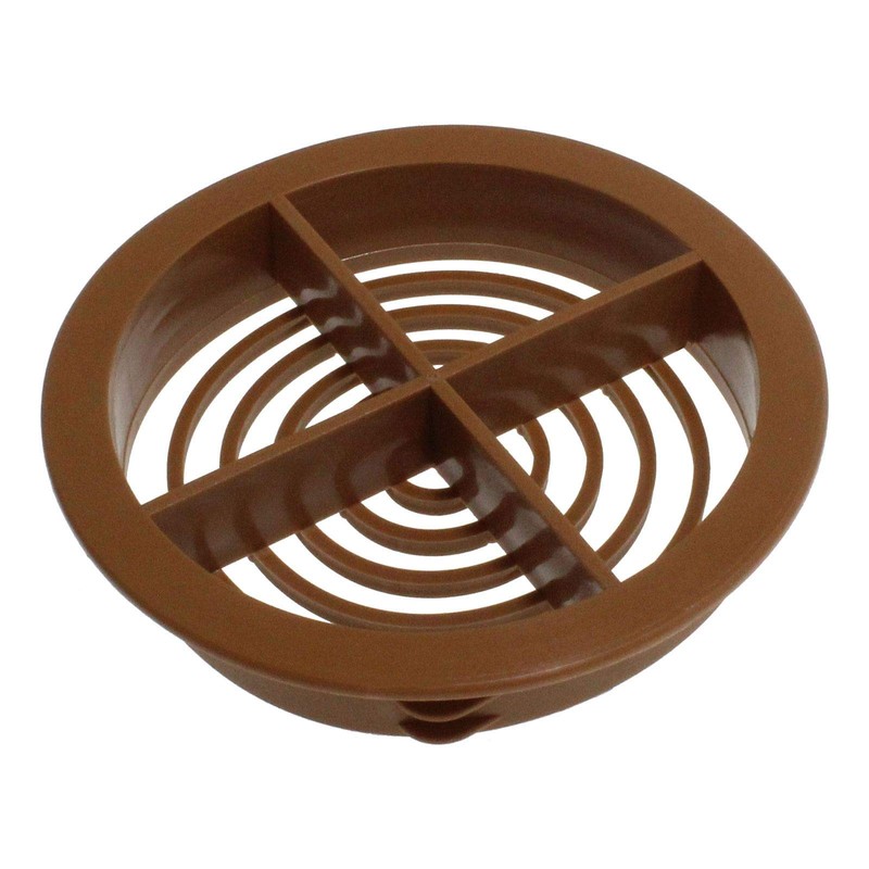 5 x Caramel Plastic Soffit Vents 70mm Circular Push Fit