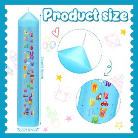 Jutom Birthday Countdown Candles Baby Shower Birthday Pillar Candle First 1-21 Pillar Blue Annual for Boys Baby Shower Favor 10 Inches Tall