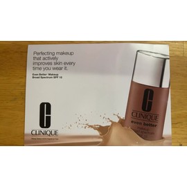 Clinique Even Better Makeup SPF 15 Foundation Sample Card 4 Shade #114 118 124