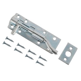 TERF® Heavy Duty Necked Tower Door Bolt Barrel Slide Lock Necked Door Bolt Galvanised 150mm [6''] Door Latch Catch Bolt with Screws Ideal Door Locks for Internal and External Doors - Pack of 1