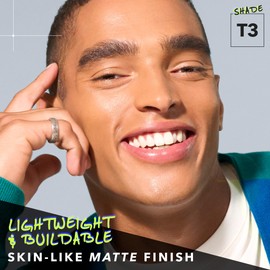 COVER FX Power Play Foundation - Shade T3 - Buildable Full Coverage - Waterproof Sweat-Proof Transfer-Proof - Natural Matte Finish - All Skin Types