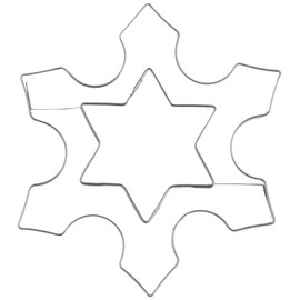 cotta 91945 Christmas Cookie Shape, Snowflake, Star, Silver, W 2.3 x L2.7 x H 0.8 inches (5.9 x 6.8 x 2 cm)
