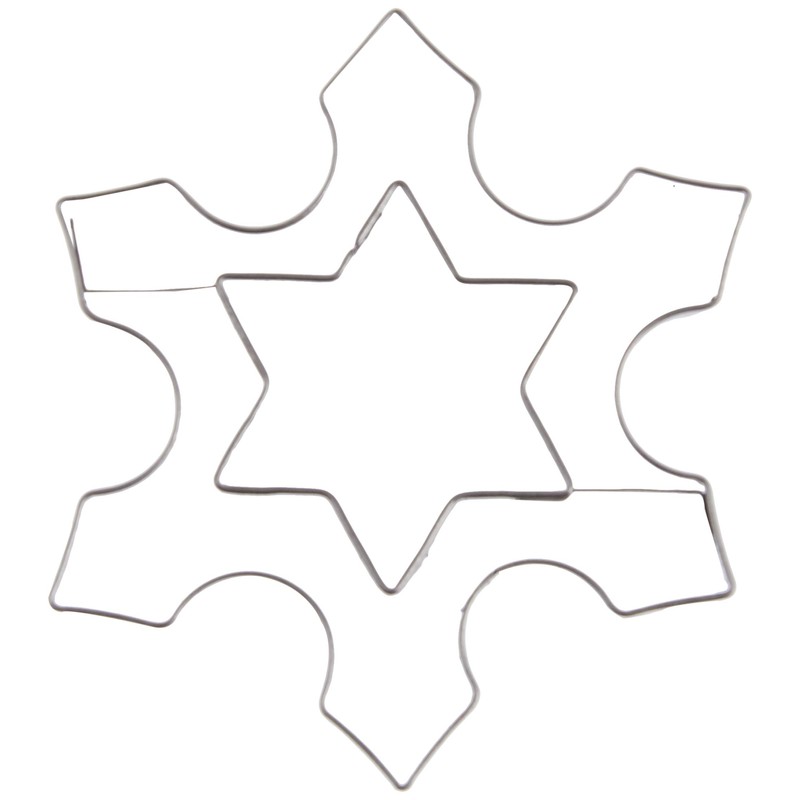 cotta 91945 Christmas Cookie Shape, Snowflake, Star, Silver, W 2.3