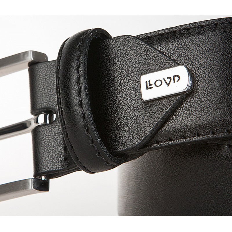 LLOYD Men's Leather Belt 3.5 W130 Black - Can be