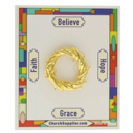 Sterling Gifts Crown of Thorns Christian Lapel Pins, Easter Pins - Set of 2 Christian Pins