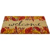 Northlight Leafy Fall Harvest Rectangular Welcome Doormat 18" x 30"