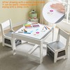 GTOLV Kids Table and Chair Set, 3 in 1 Wooden