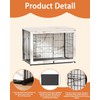 Megidok Wooden Dog Crate Furniture with Cushion, Dog Crate End