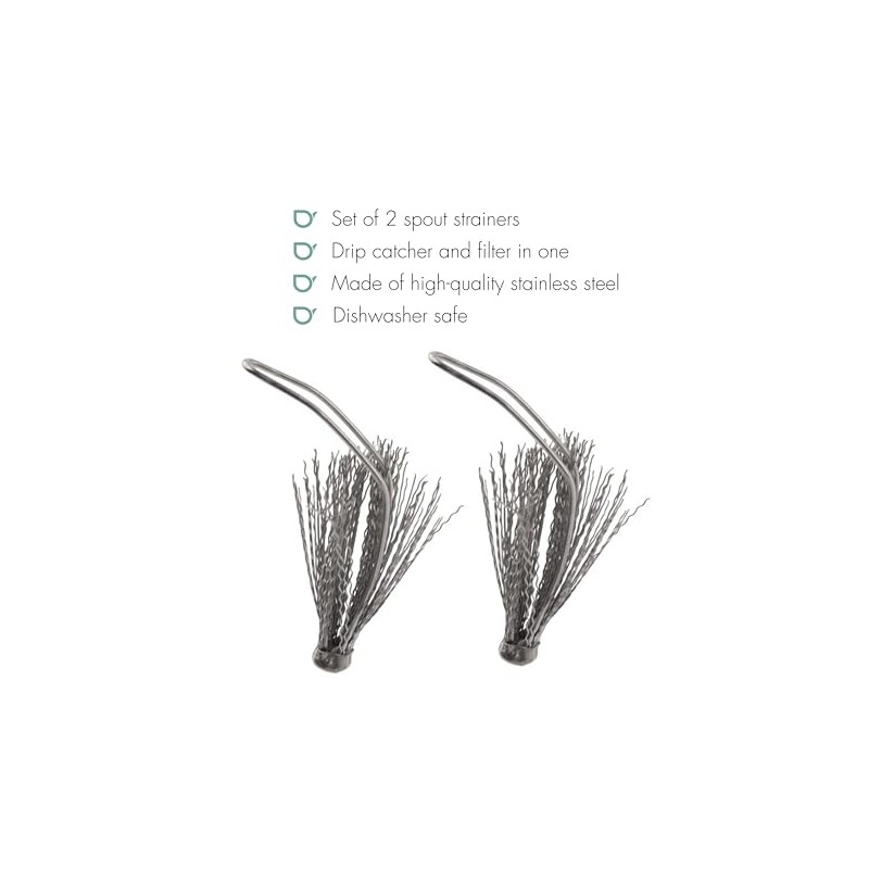 Bredemeijer 2-Piece Drop-Catcher, Stainless Steel, Silver, 2.5 x 3 x