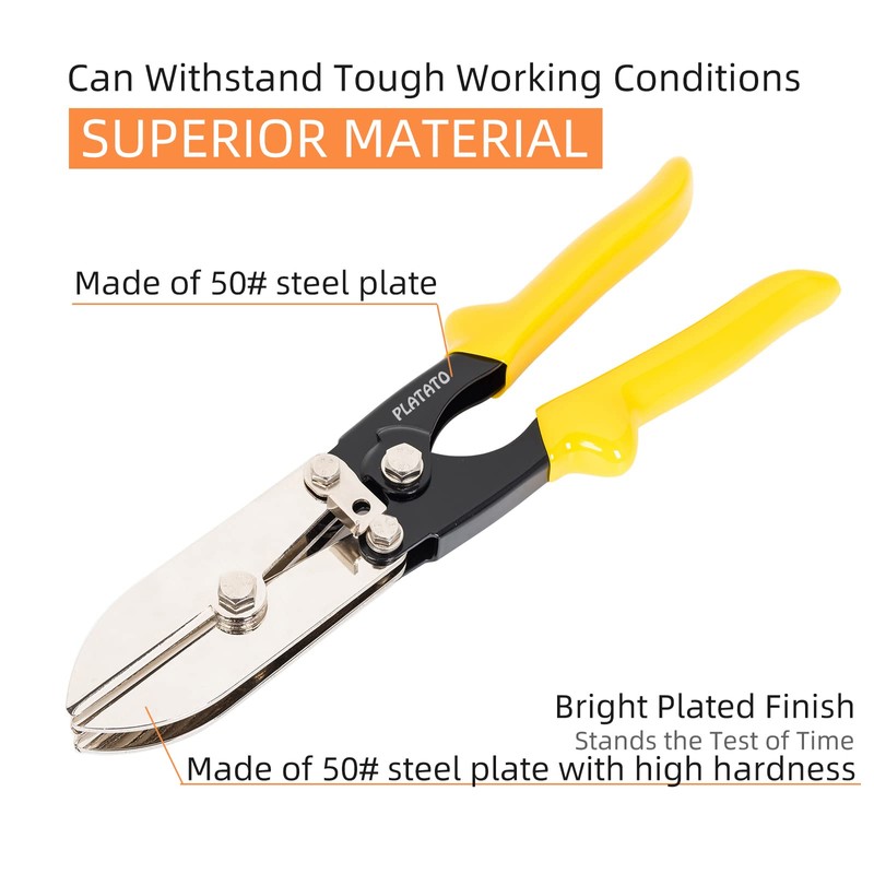 PLATATO 5 Blades Sheet Metal Tools HVAC Tool Duct Crimping