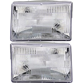 jpautowholesale For 1993-1998 Jeep Grand Cherokee Headlight Halogen Set Pair