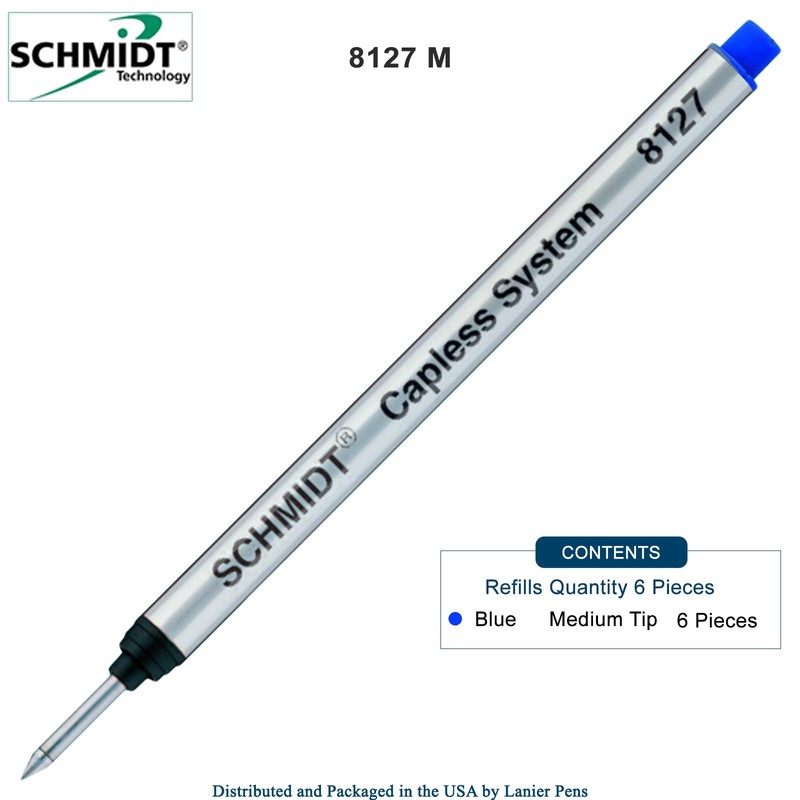 Pack of 6 - Schmidt 8127 S Capless System Rollerball