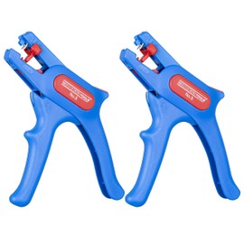 WEICON Automatic Wire Stripping Tool No. 5 | 2-Pack | Wire Stripper Adjustable 0.2-6.0 mm² (24-10 AWG) | Wire Stripping Pliers with Side Cutter up to 2.0 mm | Stripping of Round Cables |TÜV |