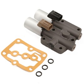 ISINSWIFT Transmission Dual Linear Shift Solenoid 28250-P6H-024 Fit for Acura MDX CL TL Honda Accord Odyssey Prelude Pilot with 1PCS Gasket and 3PCS O-Rings 28250P6H024