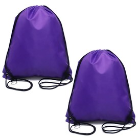 Senshuomy Drawstring Bags Swimming Sports Back Pack Drawstring Gym Bag for Mens & Womens - Ideal for School Travel, Picnic, Holidays, Shopping, Yoga （Purple/2pcs