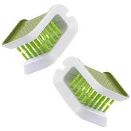 Dogary 2 PCS Car Seat Belt Cleaning Brush, Double Sided U-Shaped Washing Tool, Portable Interior Detailing Brush, Multi-Functional Interior Cleaning Supplies, for Interior Car Cleaning (Green)