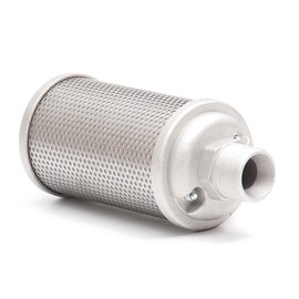 Air Compressor Muffler 1/2" NPT Male Air Exhaust Silencer Single Chamber 145 PSI for Compressor Dryer Compressed Air Equipment