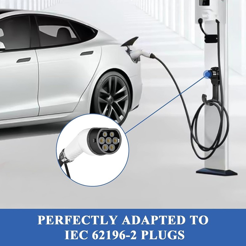 JULIK Type 2 Wall Mount Wallbox EV Charger Holder Cable