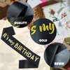 Black It's My Birthday Sash for Men Women Happy Birthday