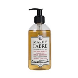 MARIUS FABRE – Flüssige Marseille-Seife mit Copraöl – Für Hände & Körper – 98 % natürlichen Ursprungs – Duftnote Kirschblüte & Granatapfel – Pumpspender 400 ml