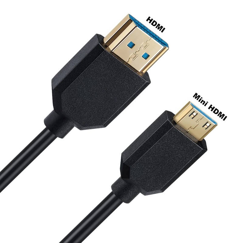 MysRuida 1ft 2.1V Mini HDMI to HDMI Male Cable, 8K@60Hz/4K@120Hz,