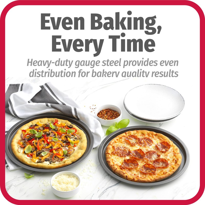GoodCook Set of 4 Nonstick Steel 10" Personal Pizza Pans