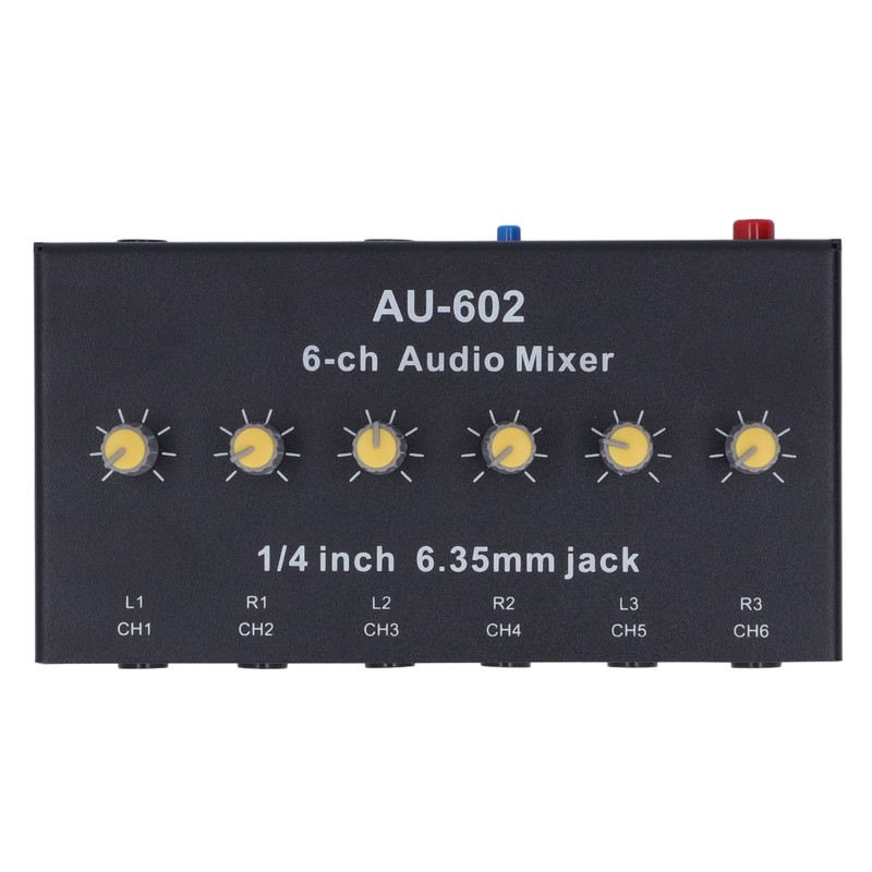 6 Channel Compact Audio Mixer Mono Stereo Switching 6 in