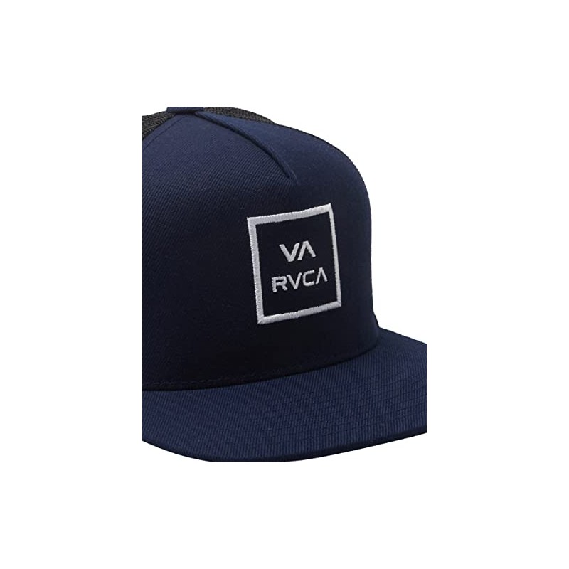 RVCA Adjustable Snapback Hat, Boys Trucker/Navy/White, One Size