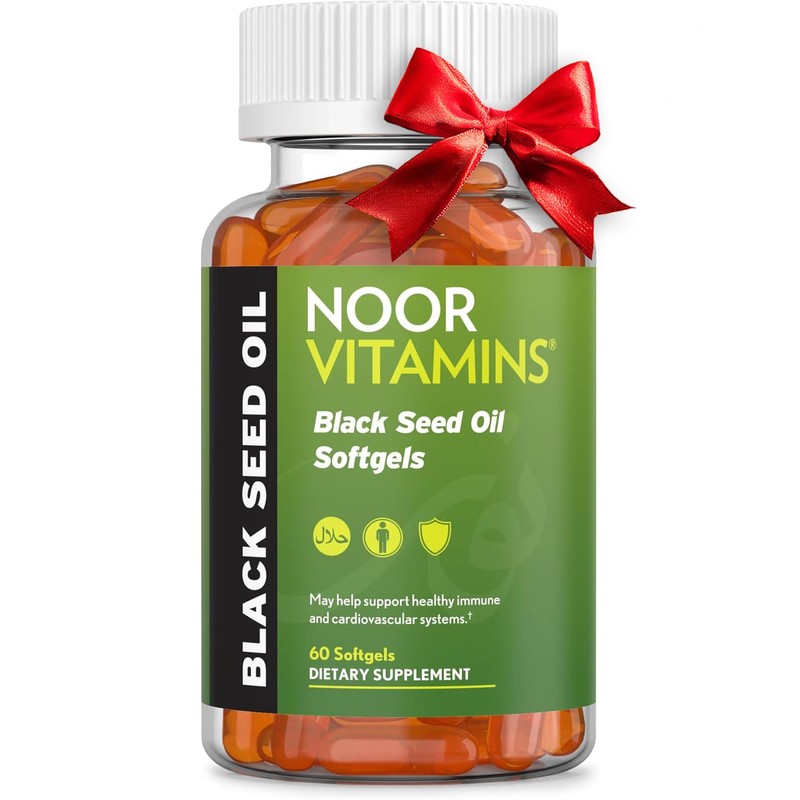 Noor Vitamins Noor Vitamins Halal Black Seed Oil Capsules, Halal
