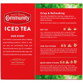 Community Coffee Orange Pekoe Cut Black Tea, 100 Individual Size Tea Bags (Pack of 1)