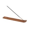 Wooden Incense Holder for Sticks with Inlays of Brass Crescent